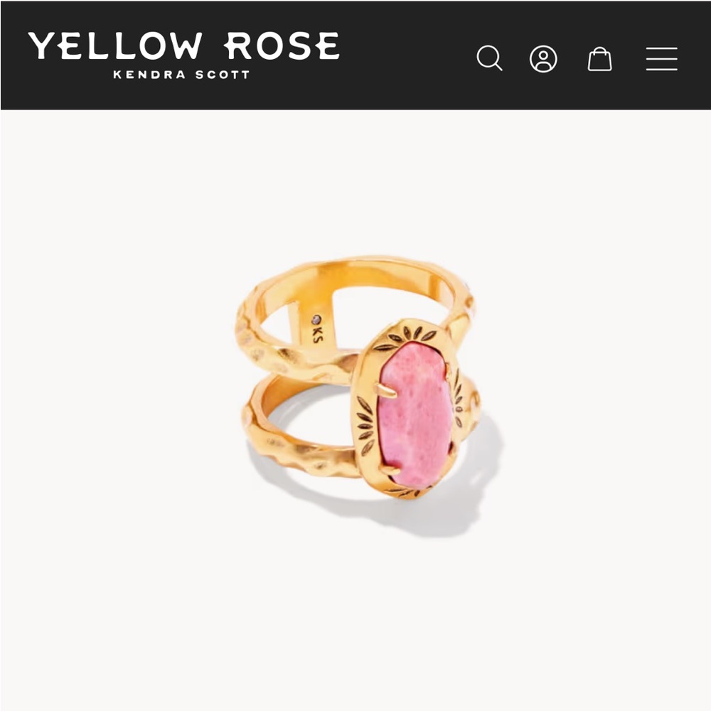 Kendra Scott Gold Ring with Pink Stone